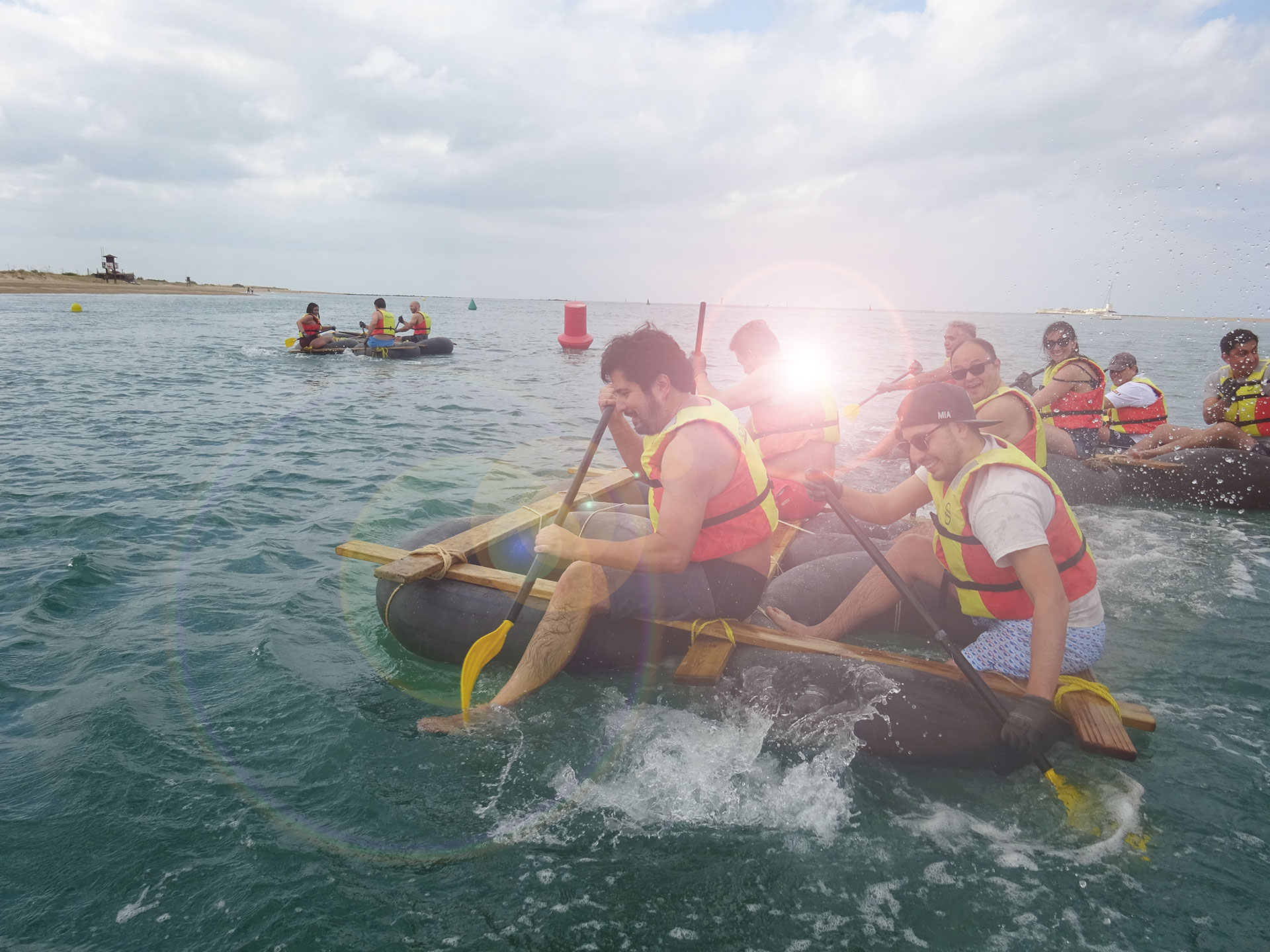 Balsas, actividad de team building de Creativando